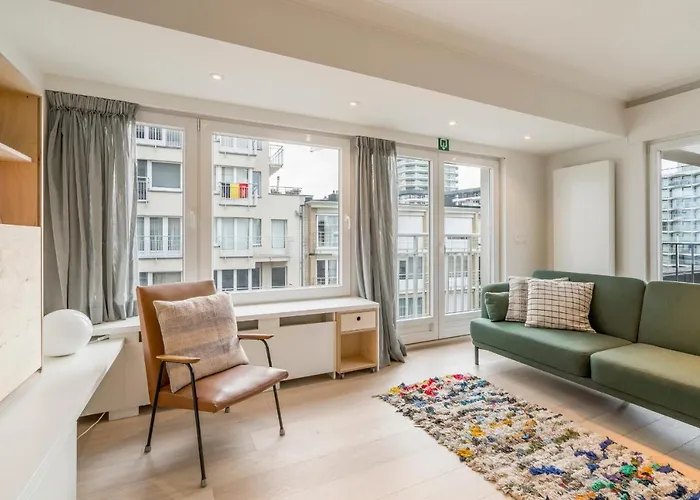 Modern And Bright Seaside App W Seaview & Terrace Ostend